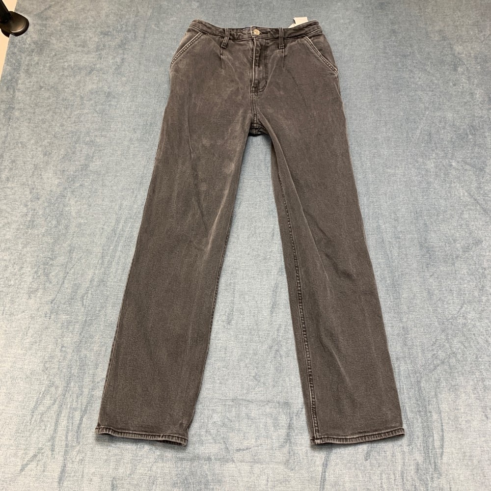 Hollister Dad Jeans Womens 1R 25x31 Gray Denim Cotton Stretch Ultra High Rise